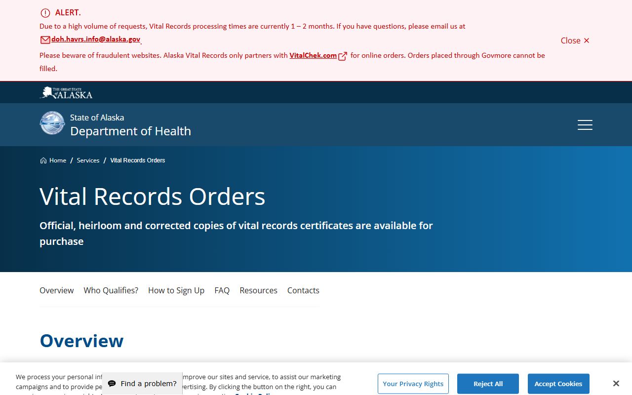 Alaska vital records portal Eagle River marriage records