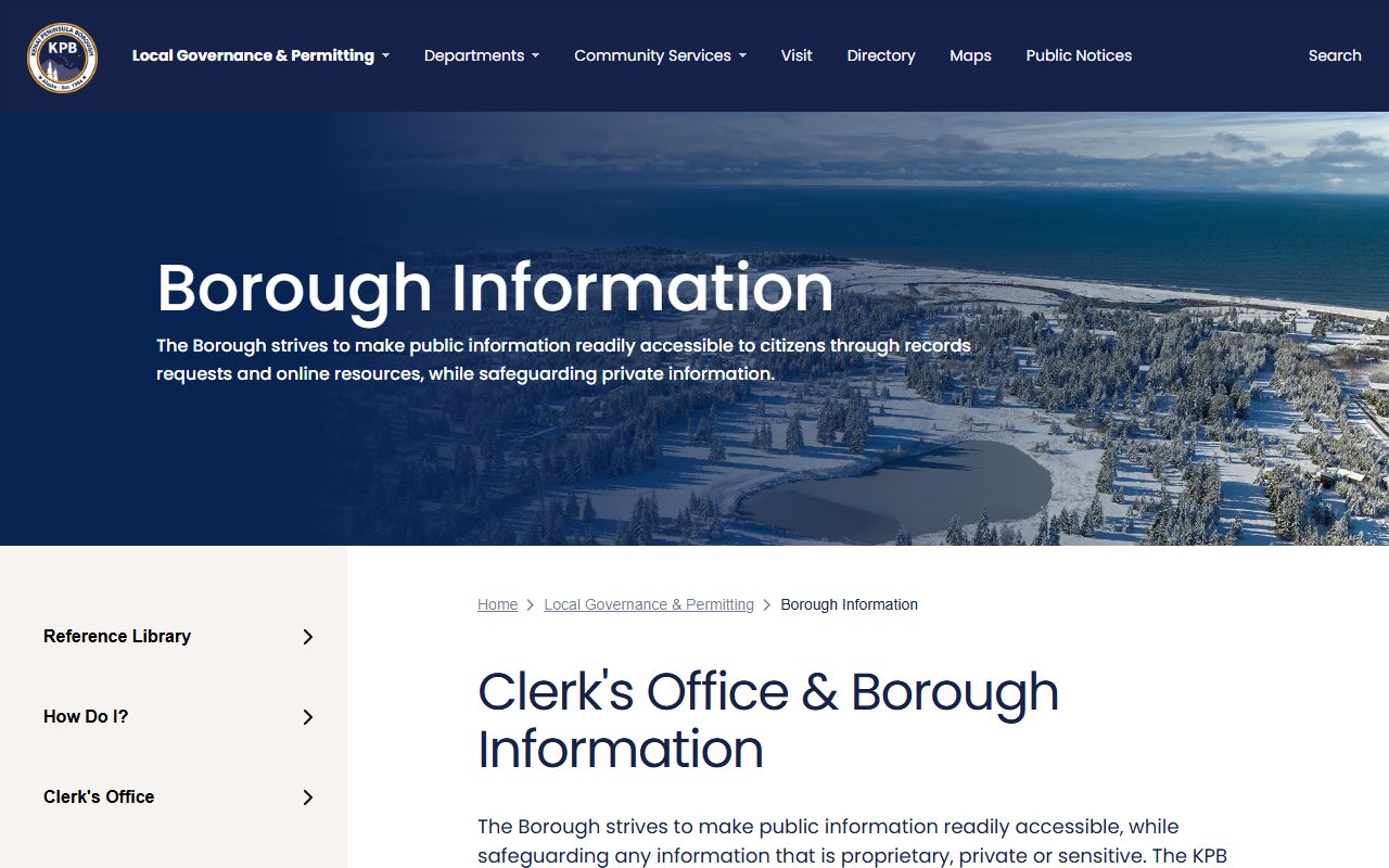 Kenai Peninsula Borough clerk office information related to public records requests